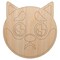 Husky Dog Face Puppy Eyes Unfinished Wood Shape Piece Cutout for DIY Craft Projects